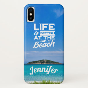 Het leven is beter op het strand zomer paradijs ei Case-Mate iPhone case