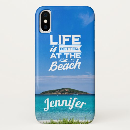Het leven is beter op het strand zomer paradijs ei Case-Mate iPhone case (Achterkant)
