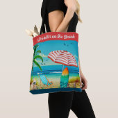 Het leven is beter op het strand, zomer tote bag (Dichtbij)