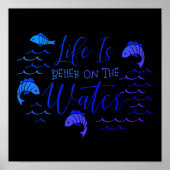 Het leven is beter op het water poster (Voorkant)