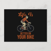 Het Leven Is Beter Op Je Fiets Fietsen Fietstocht Briefkaart (Voorkant)