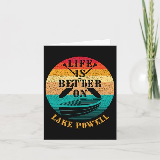 Het leven is beter op Lake Powell Funny Boating Hu Kaart (Voorkant)