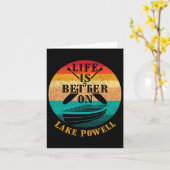 Het leven is beter op Lake Powell Funny Boating Hu Kaart (Gele Bloem)