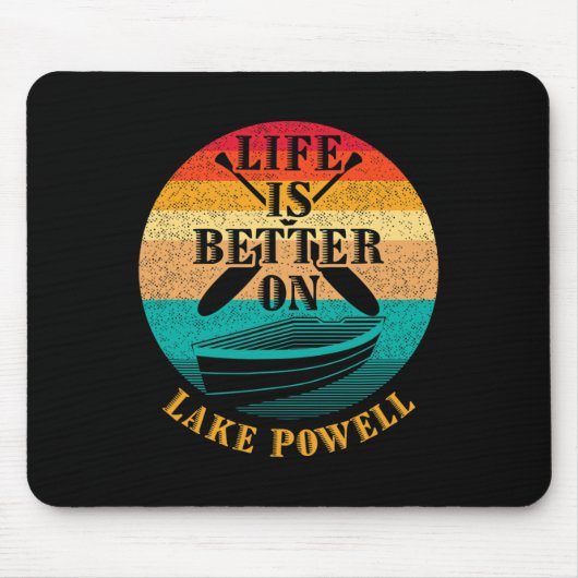 Het leven is beter op Lake Powell Funny boot humor Muismat (Voorkant)