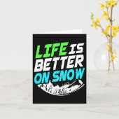 Het leven is beter op snowboard kaart (Gele Bloem)
