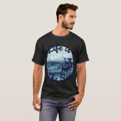 Het leven is beter op zee. Leuk viskunst. T-shirt (Voorkant volledig)