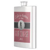 Het leven is beter Quote Golfen Monogram Crimson R Flacon (Links)