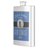 Het leven is beter Quote Golfen Monogram Royal Blu Flacon (Links)