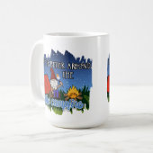 Het leven is beter rond de kampvuur koffiemok (Voorkant links)