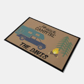 Het leven is beter rond het kampvuur gepersonalise deurmat (Schuin)