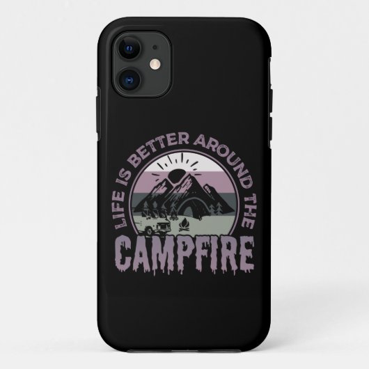 Het leven is beter rondom de kampeerterreinen Case-Mate iPhone case (Achterkant)