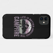 Het leven is beter rondom de kampeerterreinen Case-Mate iPhone case (Achterkant (horizontaal))