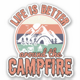 Het leven is beter rondom de kampeerterreinen sticker