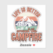 Het leven is beter rondom de kampeerterreinen sticker (Vel)