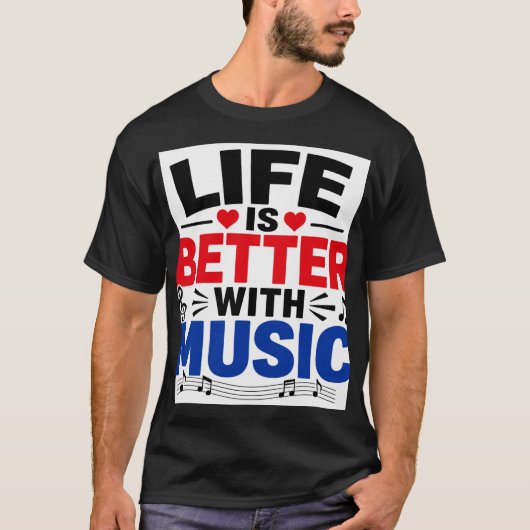 Het leven is beter t-shirt (Voorkant)