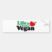 Het leven is beter Vegan Bumpersticker (Voorkant)