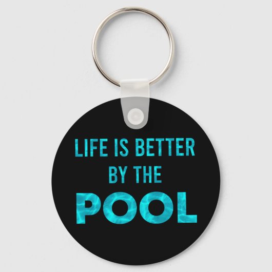 Het leven is beter voor de poolzwemzomer sleutelhanger (Voorkant)