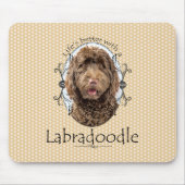 Het leven is beter voor Labradoedle Mousepad Muismat (Voorkant)