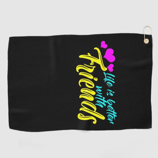 Het leven is beter voor vrienden golfhanddoek (Horizontaal)
