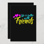 Het leven is beter voor vrienden kaart (Voorkant / Achterkant)