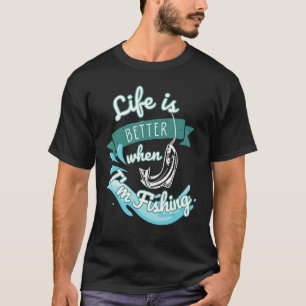 Het leven is beter wanneer Gevist vangen en loslat T-shirt