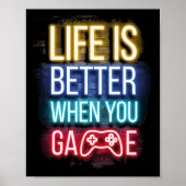 Het Leven Is Beter Wanneer Je Game Controller Vide Poster (Voorkant)