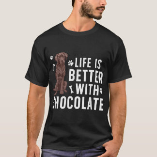 Het leven is betere chocolade Labrador eigenaar ch T-shirt