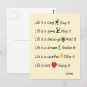 Het leven is briefkaart (Voorkant / Achterkant)