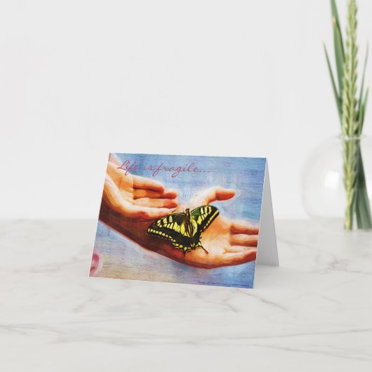Het leven is broos kaart (Voorkant)