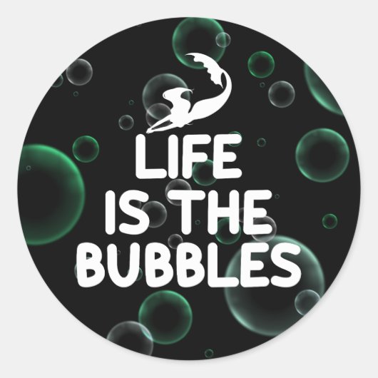 Het leven is de belletjes ronde sticker (Voorkant)