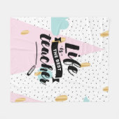 Het leven is de beste leraar fleece deken (Voorkant (Horizontaal))