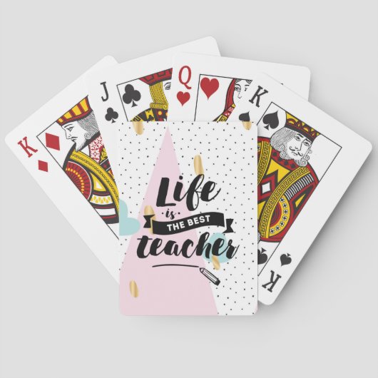 Het leven is de beste leraar pokerkaarten (Achterkant)