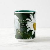 Het leven is de bloem-Daisy met Citaat Mok (Midden)