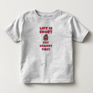Het leven is de eerste voedseloverloop met een kor kinder shirts