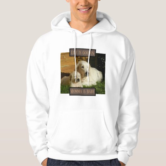 Het leven is de foto van Golden Dog Hoodie (Voorkant)