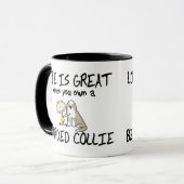 Het leven is de Grote Gedekte Mok van de Collie (F (Voorkant links)