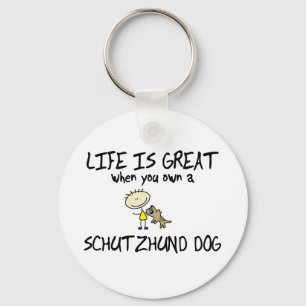 Het leven is de Grote Schutzhund Sleutelhanger