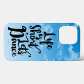 Het leven is de korte Hoesje-Leate iPhoneGeval van Case-Mate iPhone Case (Achterkant (horizontaal))