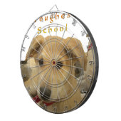 "Het leven is de moeilijkste school" Dog Art Print Dartbord (Voorkant Rechts)