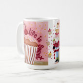 Het leven is de Mok van Sweet Cupcake (Voorkant links)