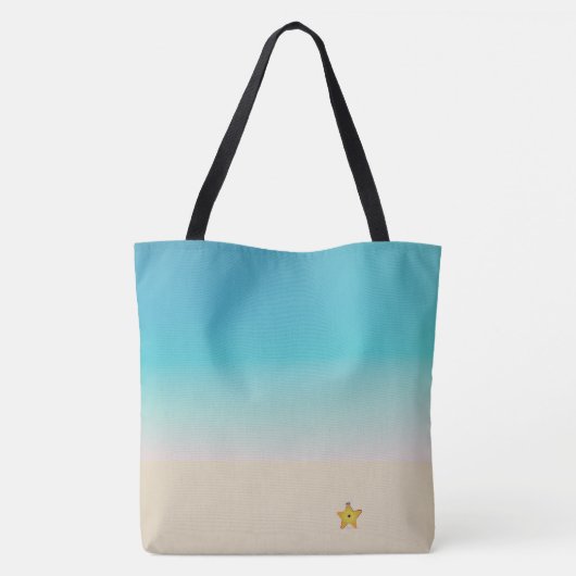 Het leven is de Starfish van Beachin Tote Bag (Achterkant)