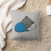 Het leven is doordringend - Slaapende kat Kussen (Deken)