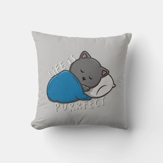 Het leven is doordringend - Slaapende kat Kussen (Voorkant)