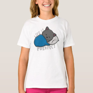 Het leven is doordringend - Slaapende kat T-shirt