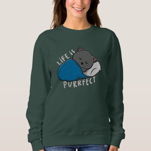 Het leven is doordringend - Slaapende kat Trui (Voorkant)