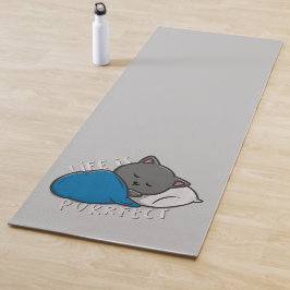 Het leven is doordringend - Slaapende kat Yogamat