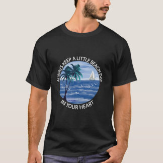 Het leven is echt goed palmboom zomer strand vakan t-shirt