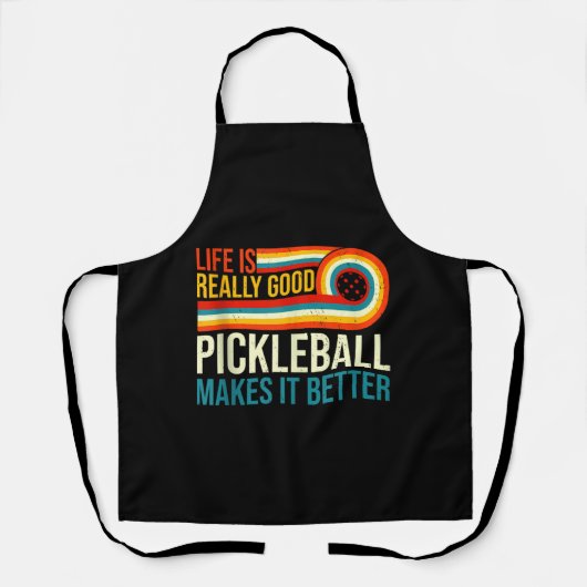 Het leven is echt goed Pickleball maakt het beter Schort (Voorkant)