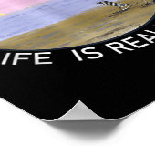 Het leven is echt goed zomervakantie grafisch poster (Hoek)