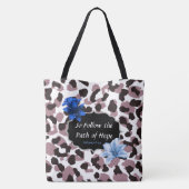 Het leven is een Adventure Maroon Animal Print Tas (Achterkant)